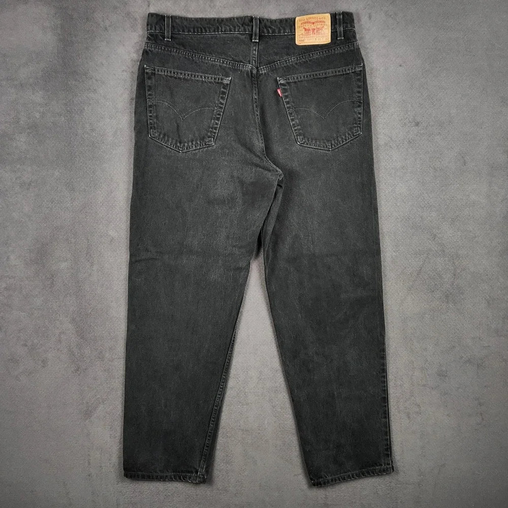 Vintage Levis 550 Relaxed Fit Jeans Mens 40x32 Black 90s USA Measures 38x31